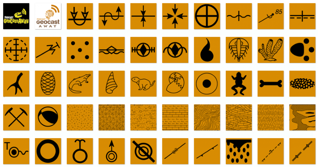 Geologic map icons for your mobile phone - Iconos geológicos para tu móvil